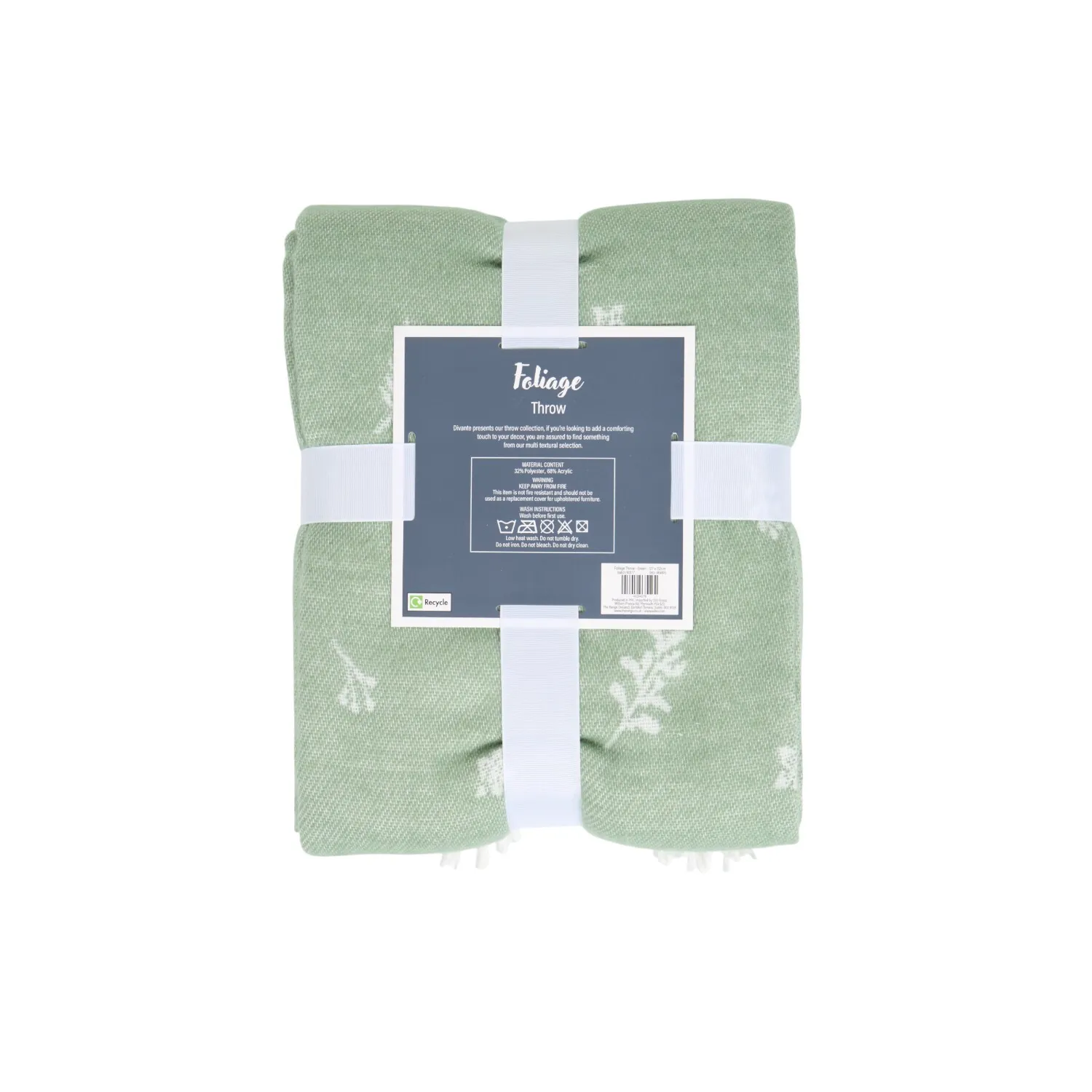 Foliage Woven Throw - Green