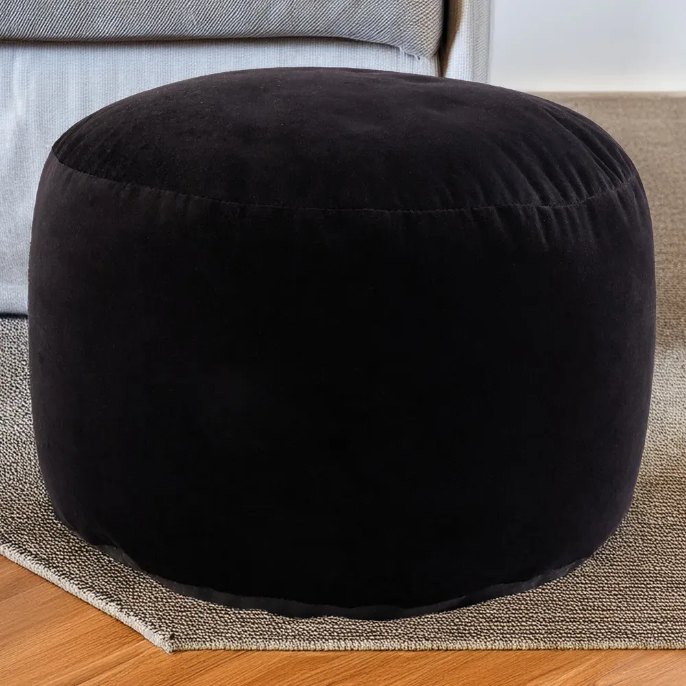 Footstool - Black, Velvet image