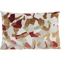 Geo Distressed Jacquard Cushion - Neutral