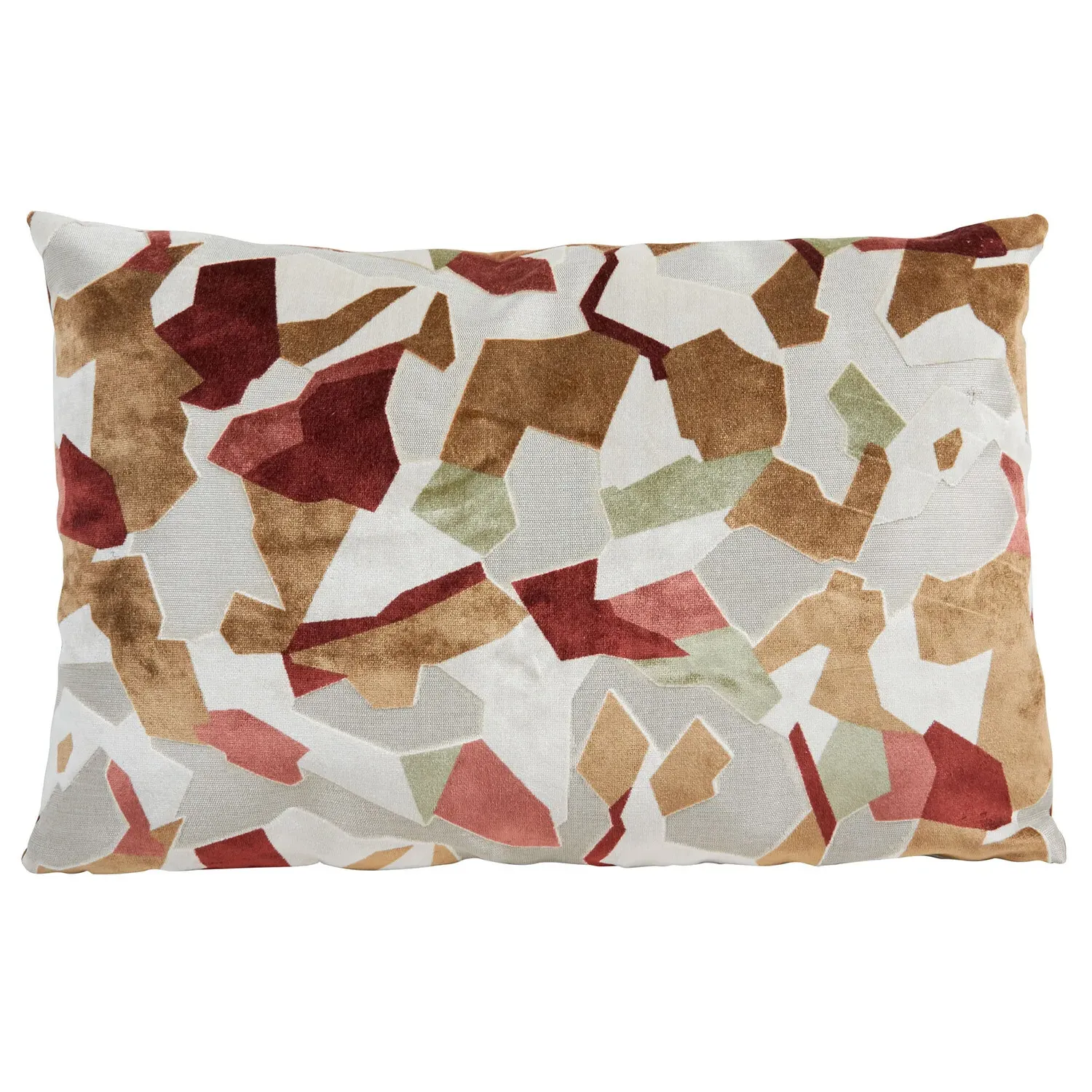 Geo Distressed Jacquard Cushion - Neutral image