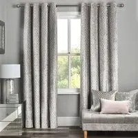 Halo Velvet Fully Lined Eyelet Curtain 229cm - Velvet