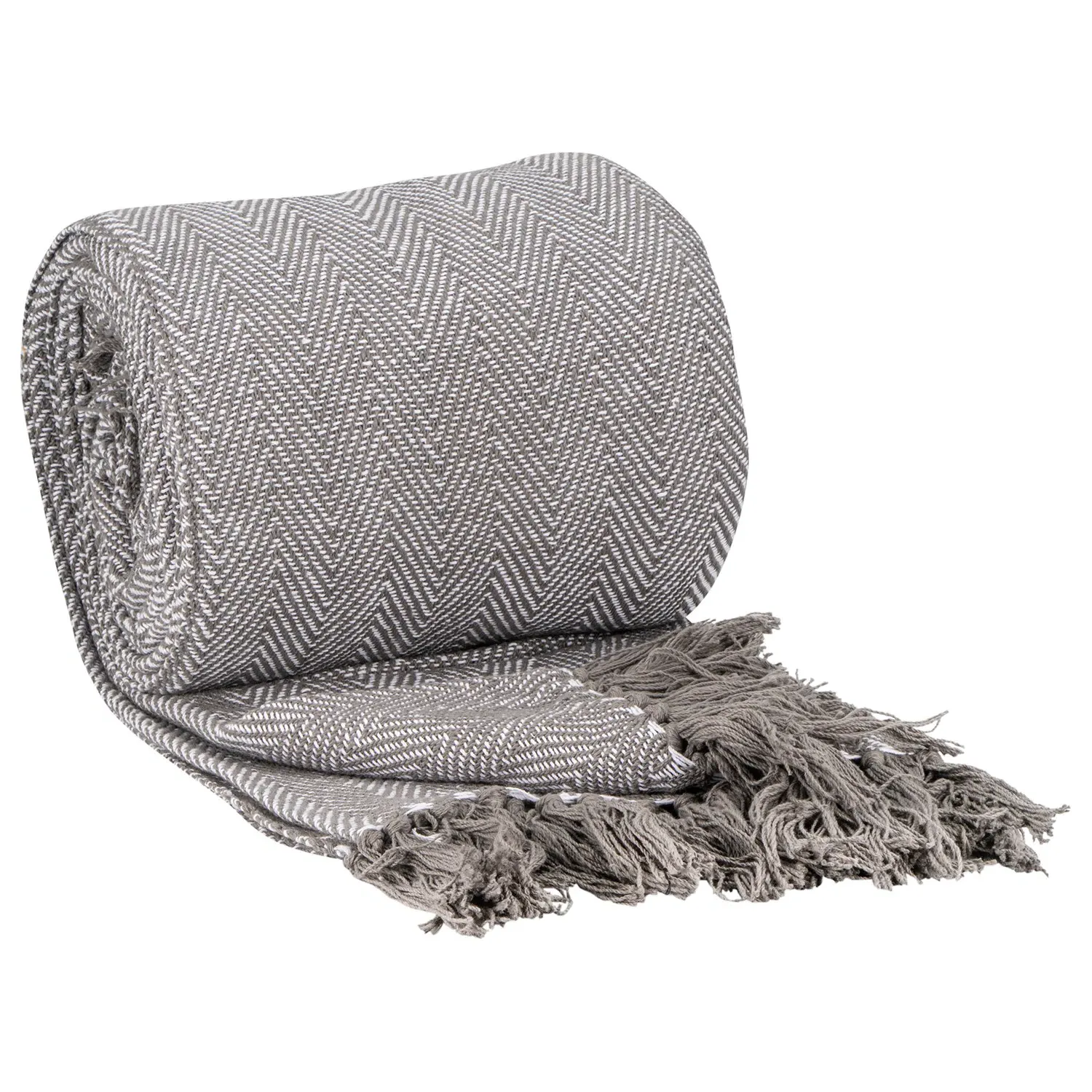 Hamble Extra Large Throw - Grey, Cotton