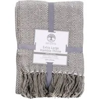 Hamble Extra Large Throw - Grey, Cotton