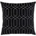 Hampton Geometric Embroidered Cushion - Black