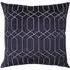 Hampton Geometric Embroidered Cushion - Navy