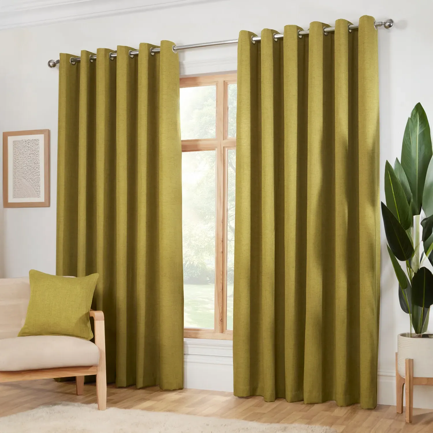 Hardwick Eyelet Curtain - Moss Green