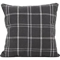 Harrison Cushion - White, Charcoal