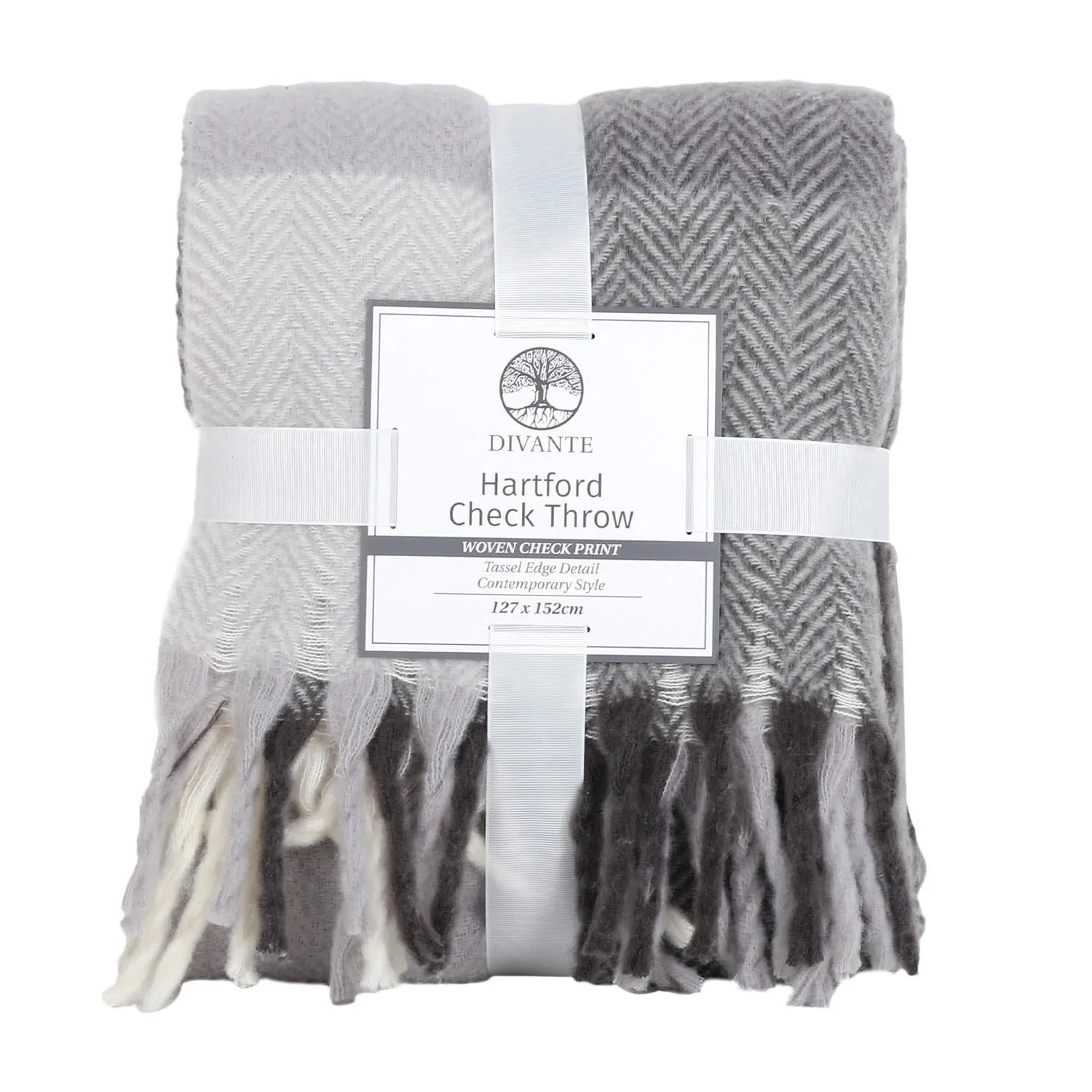 Hartford Check Throw - Grey