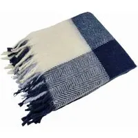 Hartford Check Throw - Navy