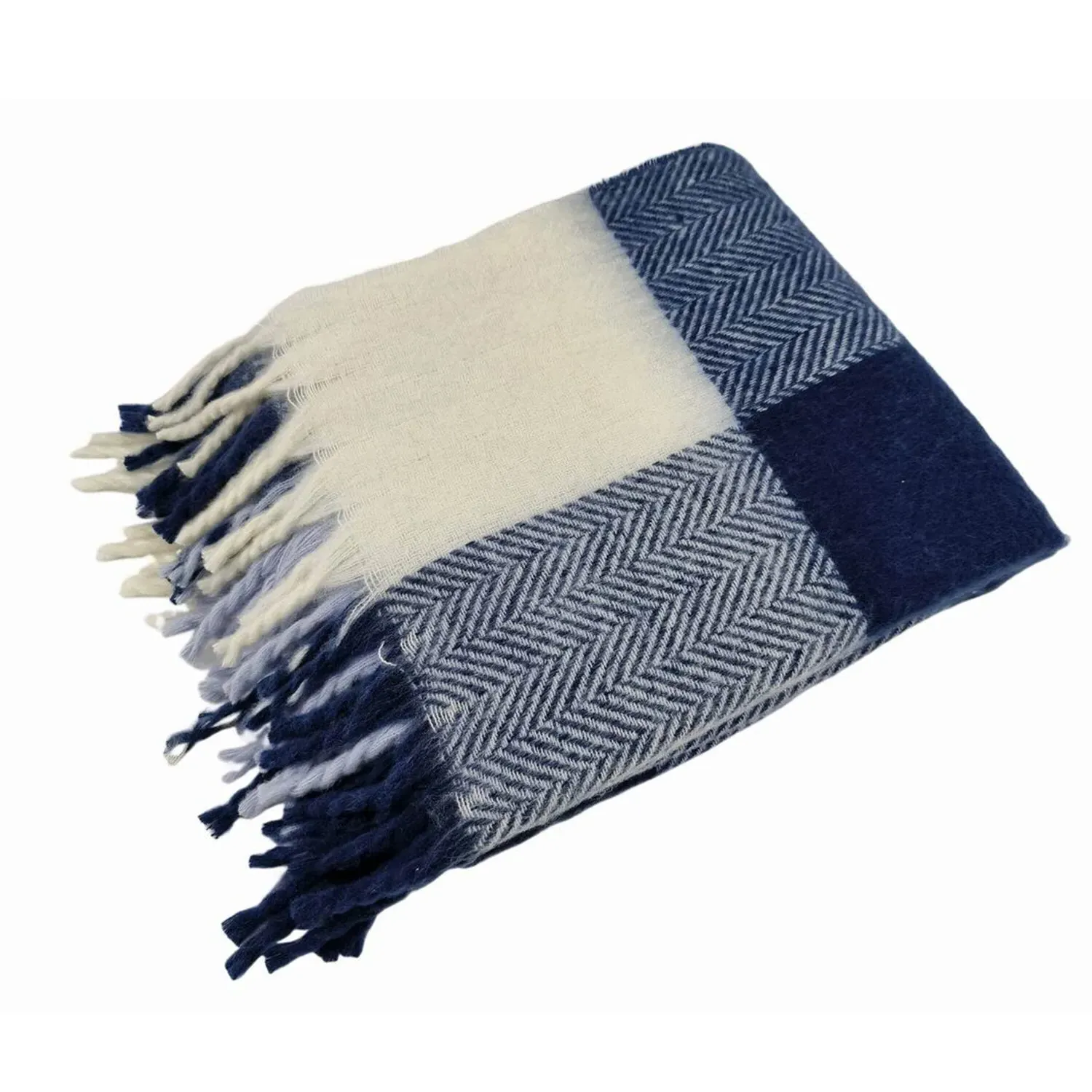 Hartford Check Throw - Navy image