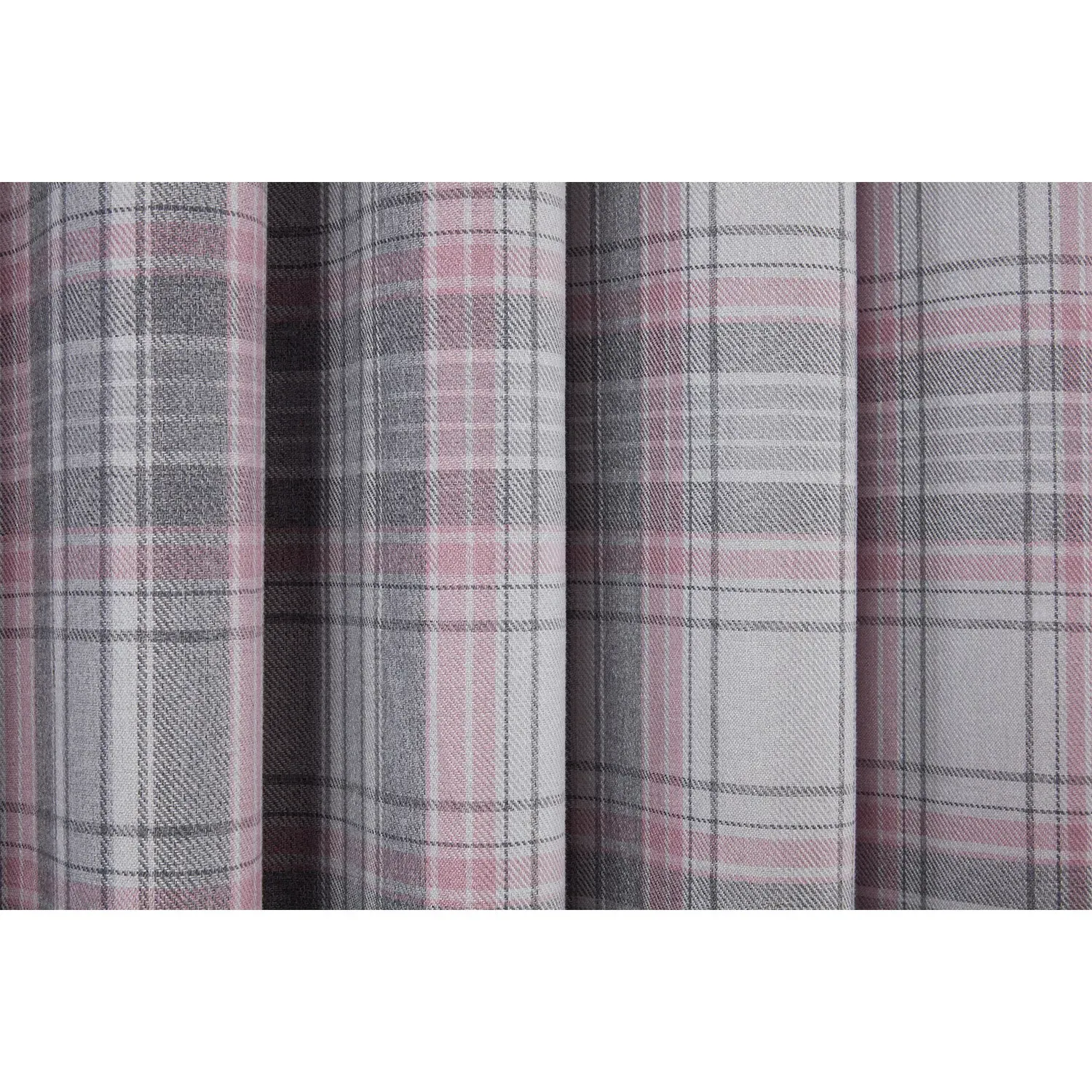 Hatfield Check Blackout Curtain with Eyelets - Blush