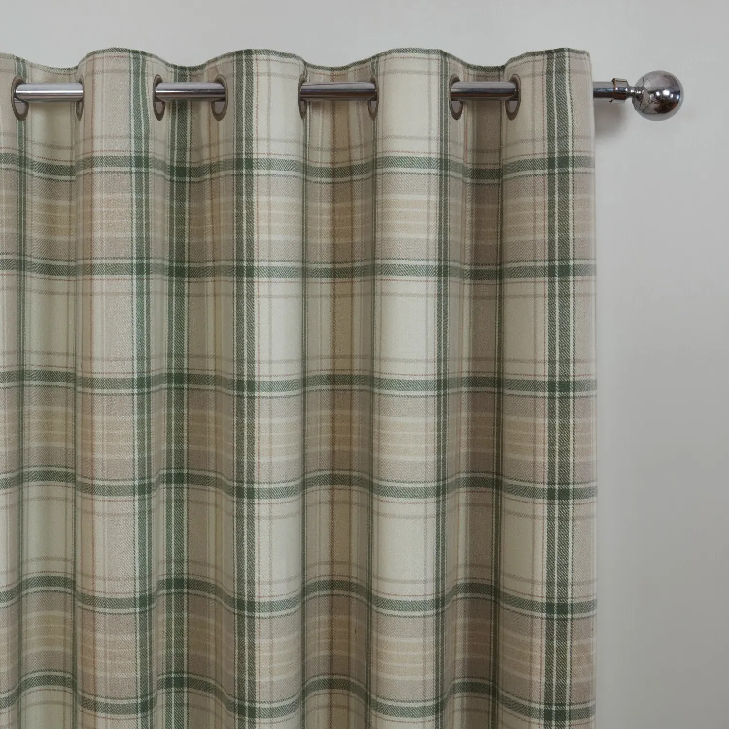 Hatfield Check Blackout Curtains with Eyelets - Green