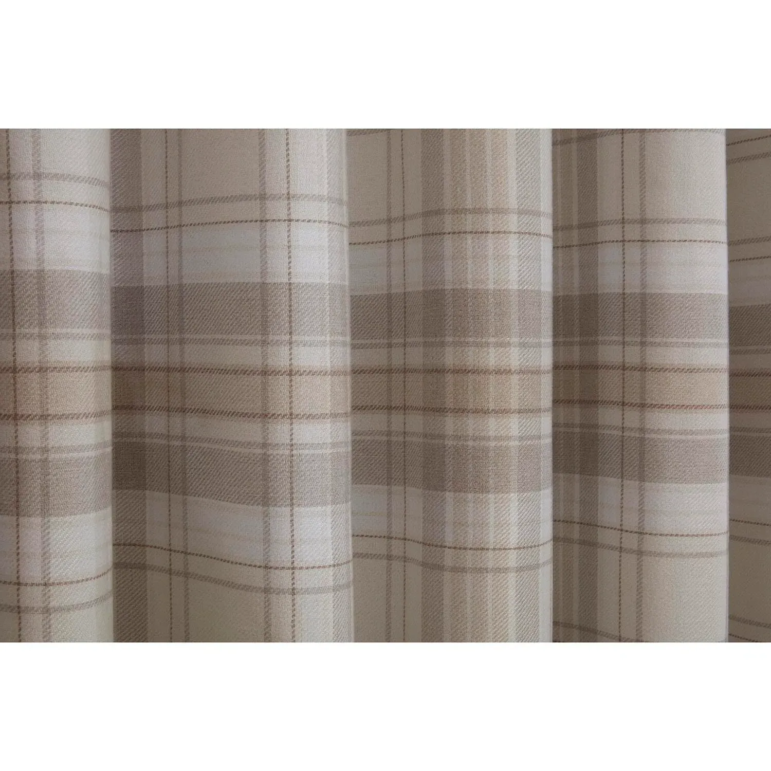 Hatfield Check Blackout Curtains with Eyelets - Natural