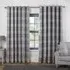 Hatfield Check Blackout Eyelet Curtains - Grey