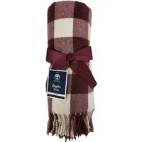 Hayden Check Throw - Burgundy