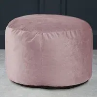 Heather Velvet Foot Stool - Purple