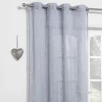 Heavy Slub Curtain Panel - Grey