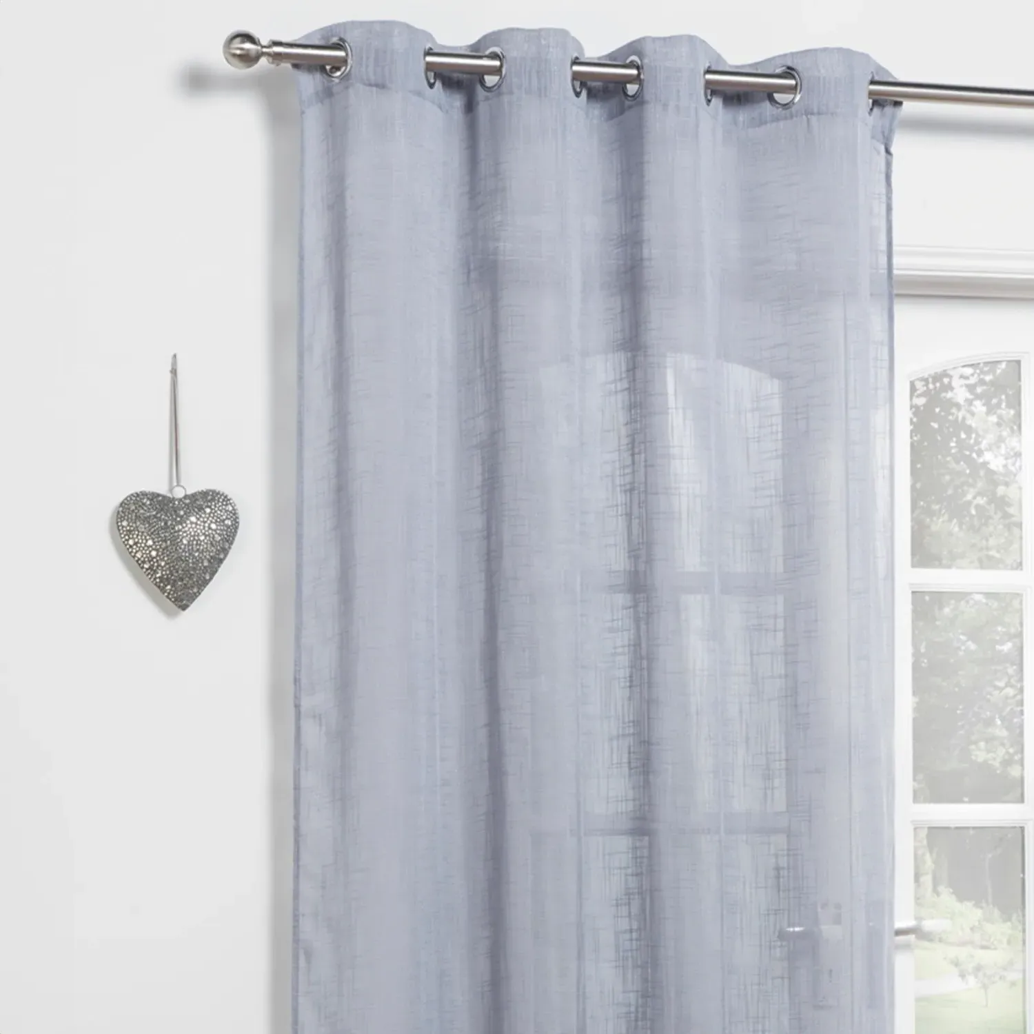 Heavy Slub Curtain Panel - Grey image