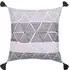 Helsinki Monochrome Geo Embroidered Cushion - Grey