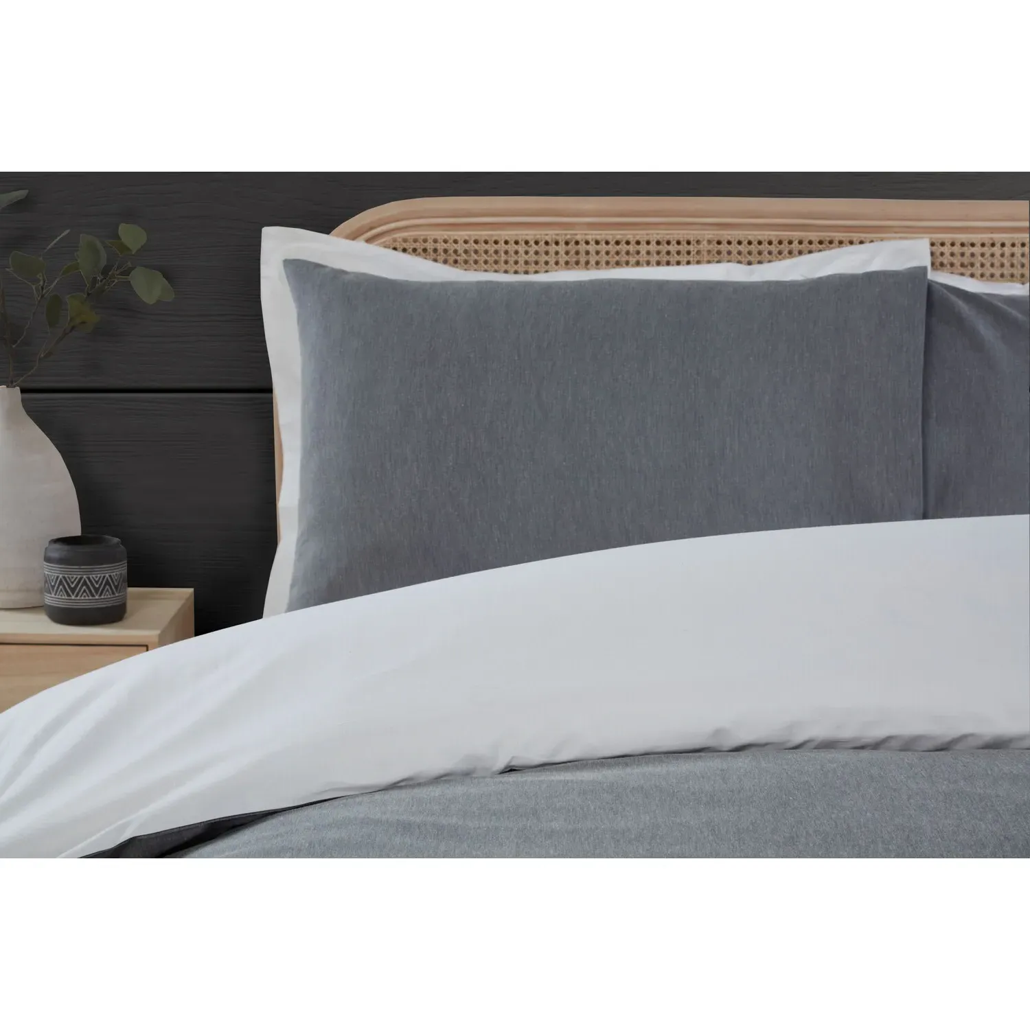 Hendon King Size Duvet Set - Grey, Chambray