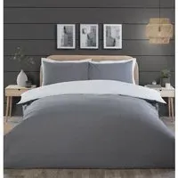 Hendon King Size Duvet Set - Grey, Chambray