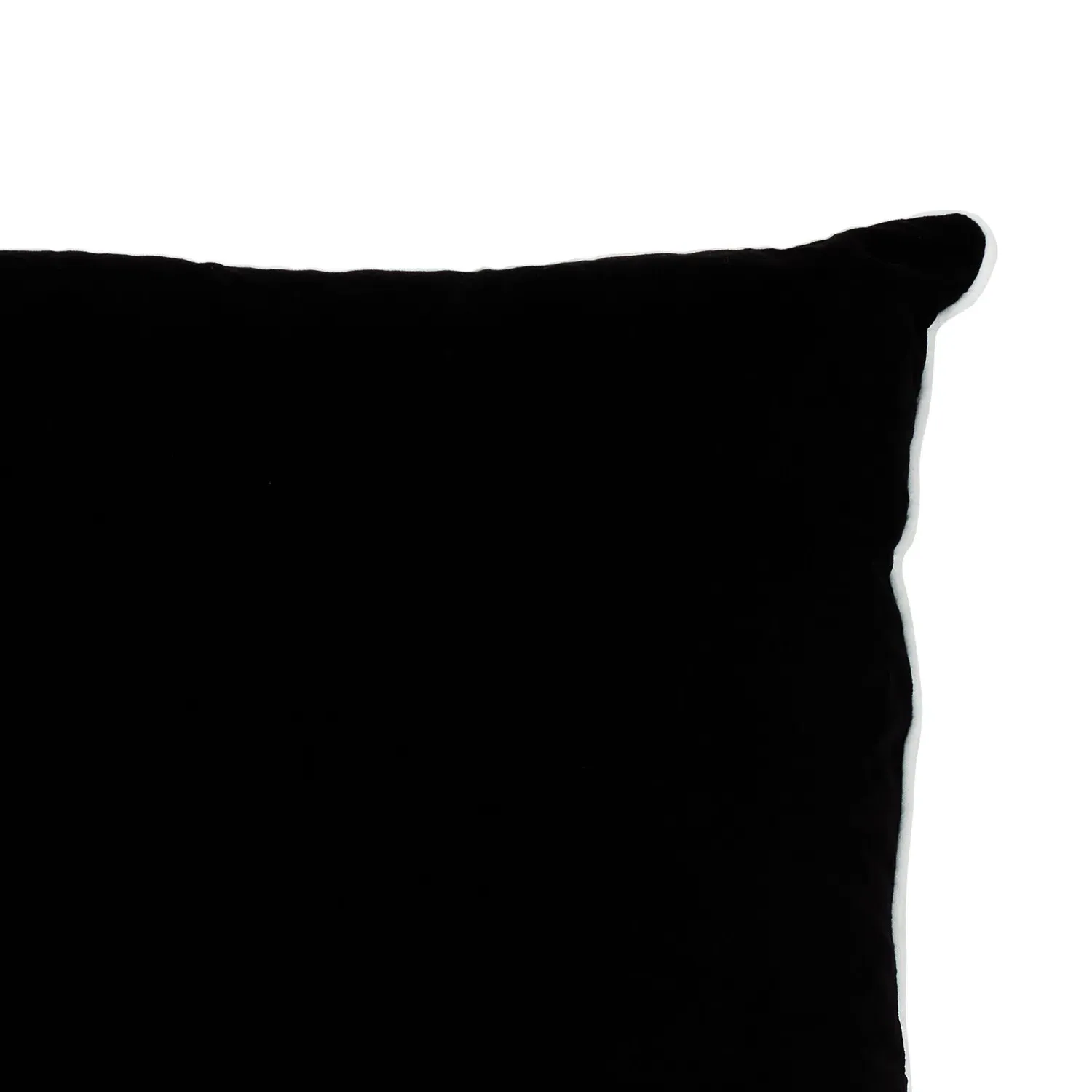 Henley Velvet Cushion - Black, Cotton