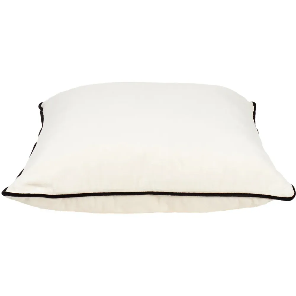 Henley Velvet Cushion - Natural, Cotton