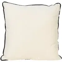 Henley Velvet Cushion - Natural, Cotton