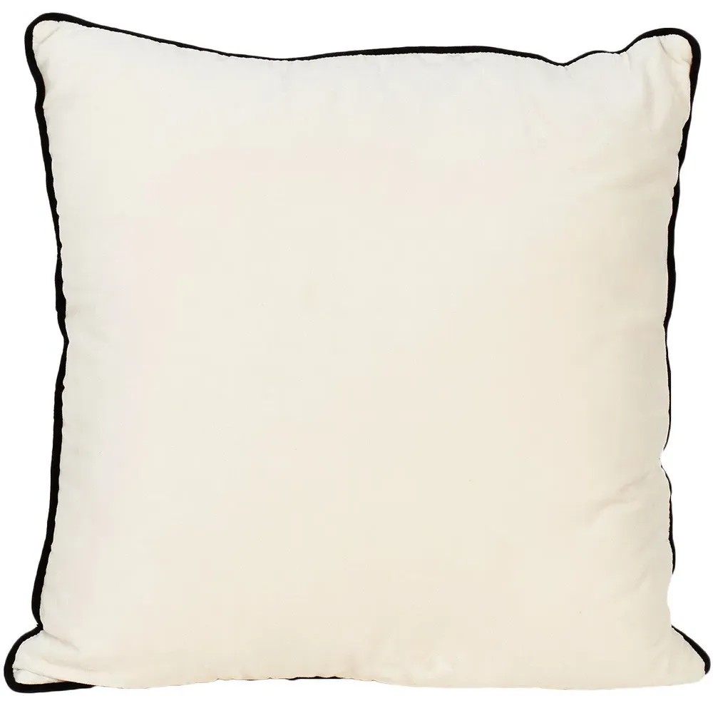 Henley Velvet Cushion - Natural, Cotton