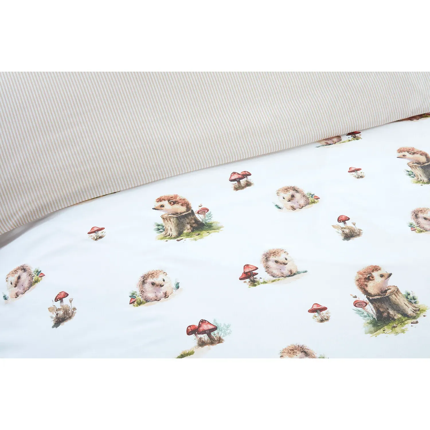 Hettie the Hedgehog King Size Duvet Cover Set - Natural