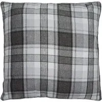 Highbury Check Cushion - Grey