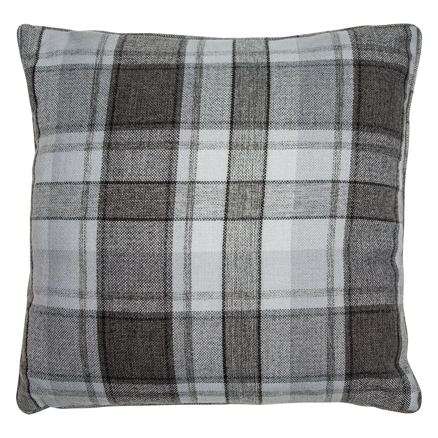 Highbury Check Cushion - Grey