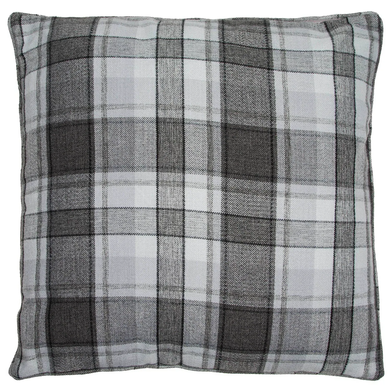 Highbury Check Cushion - Grey