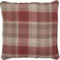 Highbury Check Cushion - Red