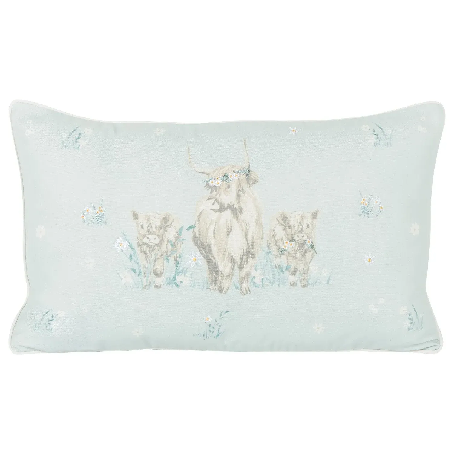 Highland Cows Cushion - Blue image