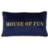 House Of Fun Cushion - Navy, Polyester