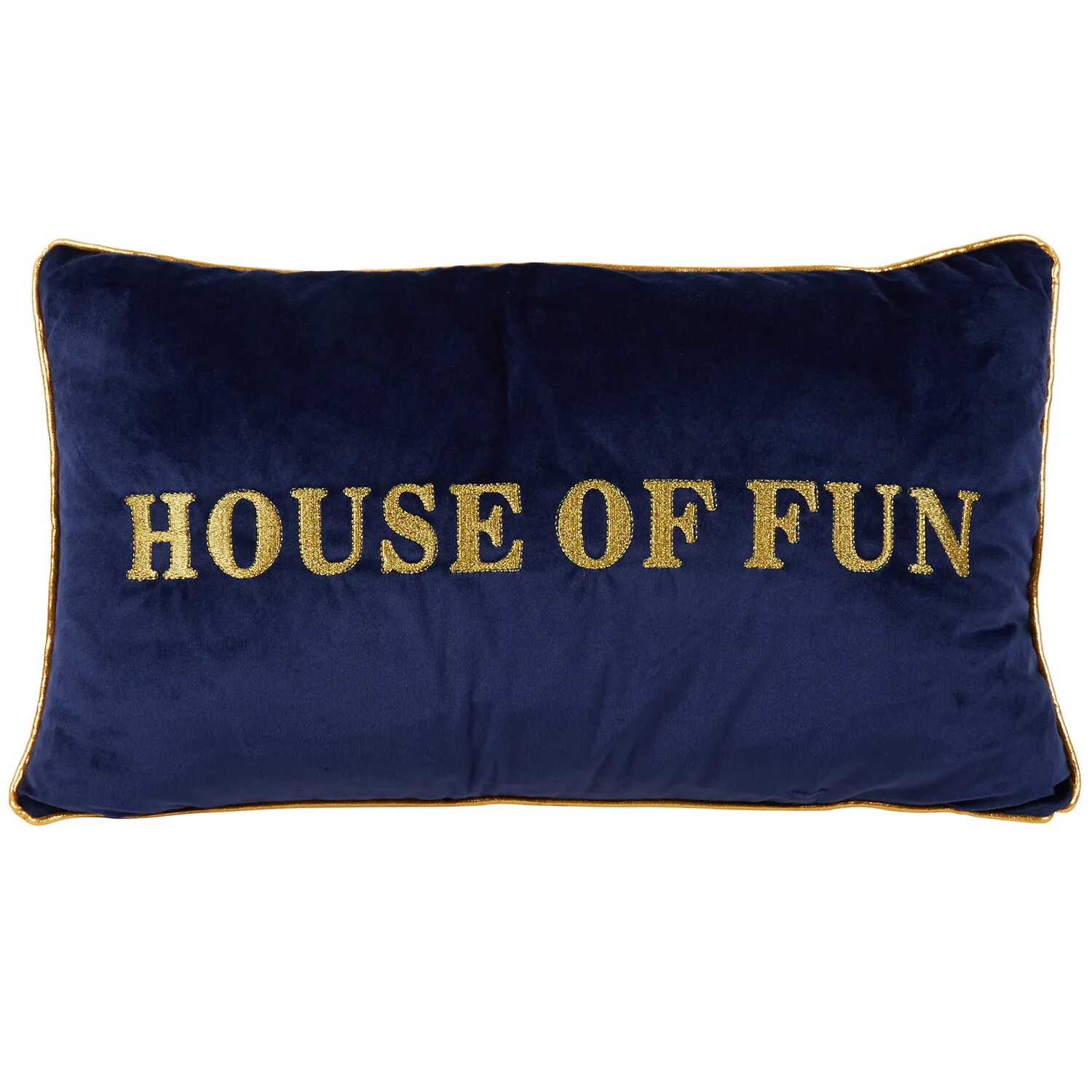 House Of Fun Cushion - Navy, Polyester