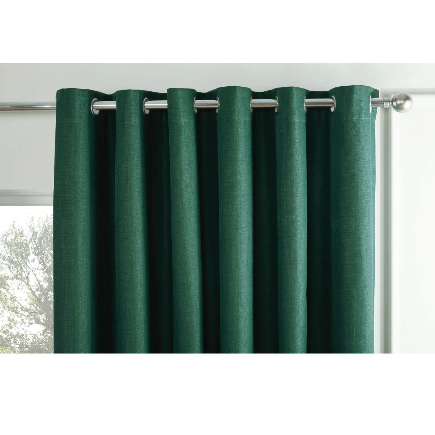 Hoxton Blackout Eyelet Curtains - Dark Green