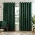 Hoxton Blackout Eyelet Curtains - Dark Green
