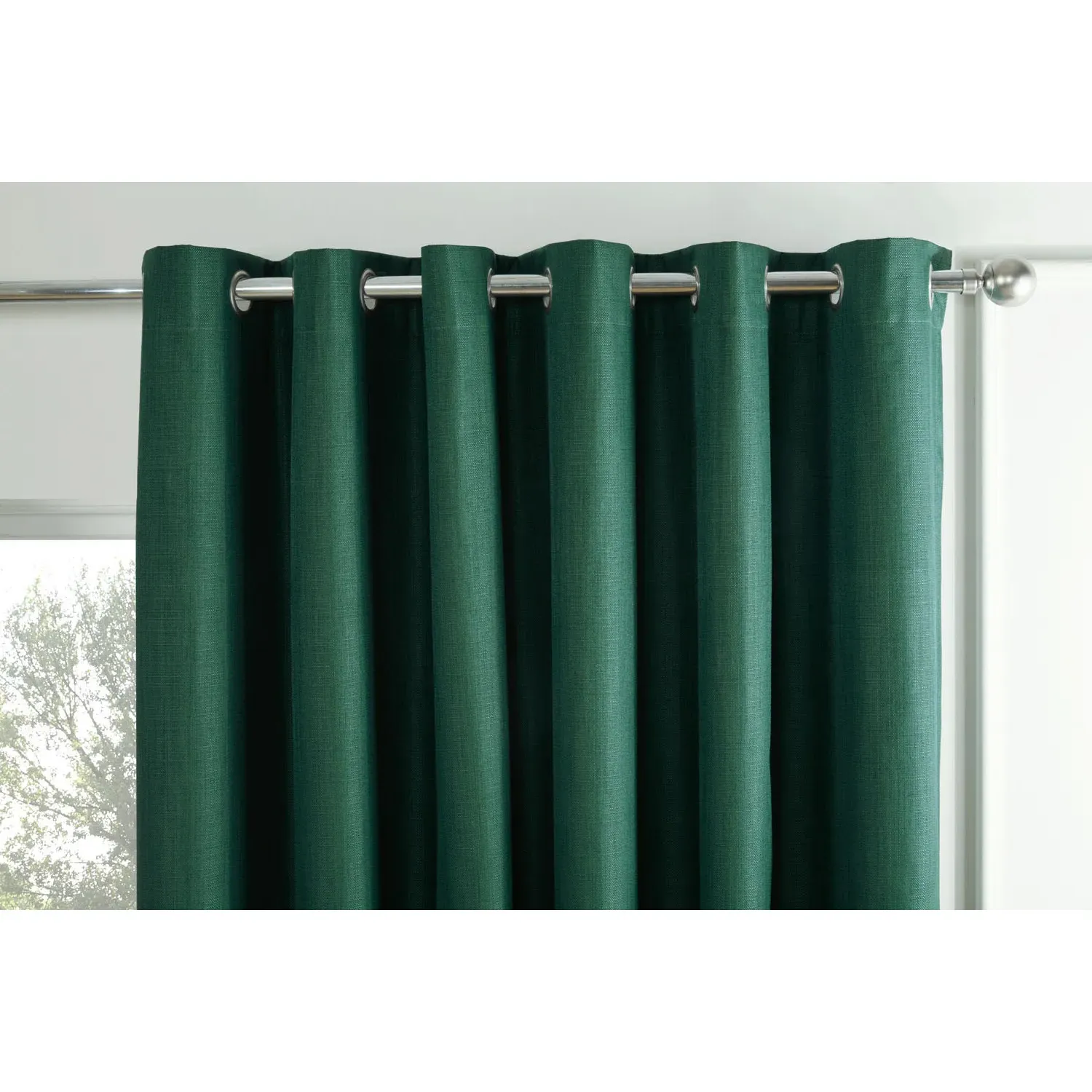 Hoxton Blackout Eyelet Curtains - Dark Green