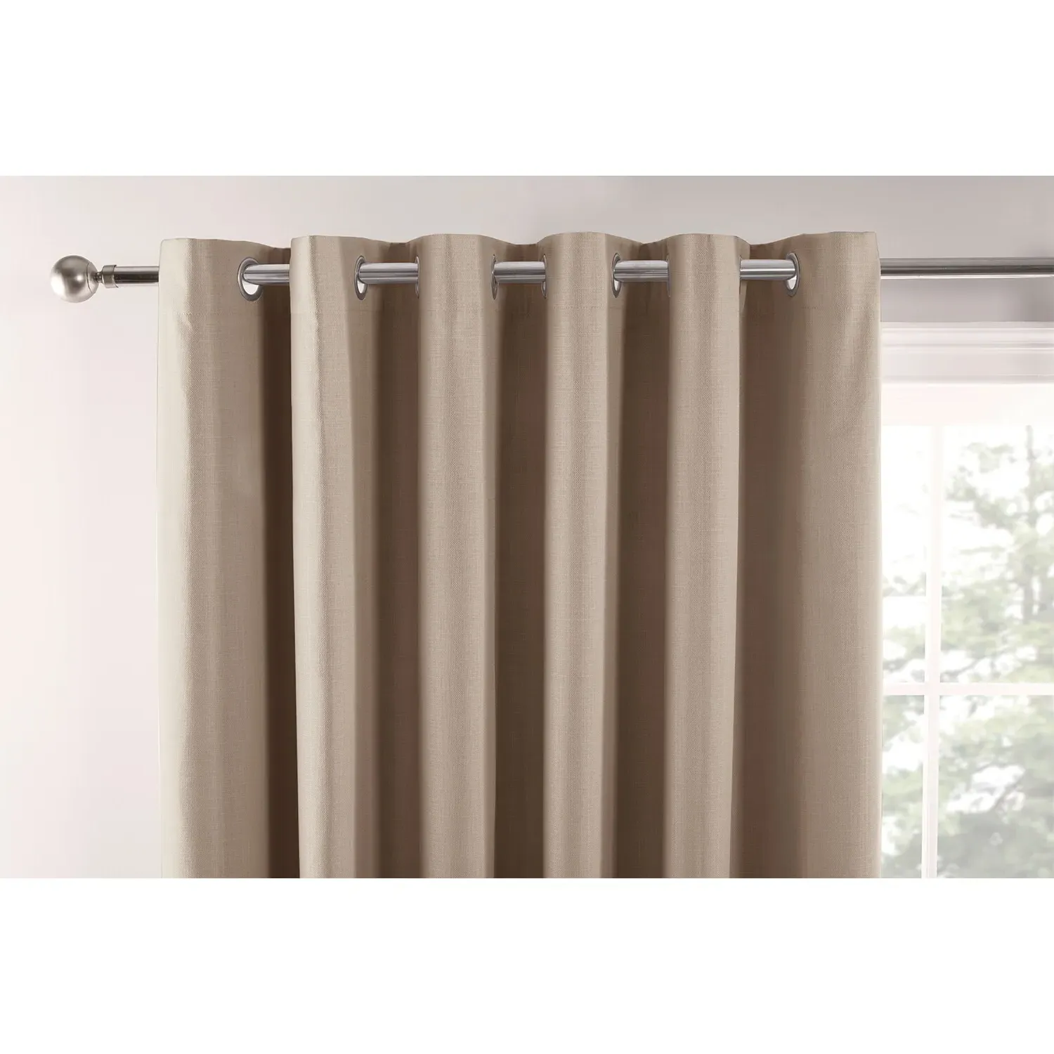 Hoxton Blackout Eyelet Curtains - Natural