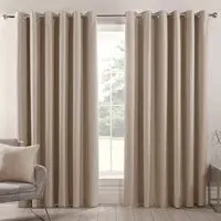 Hoxton Blackout Eyelet Curtains - Natural