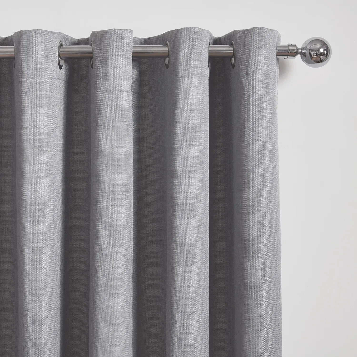 Hoxton Blackout Eyelet Curtains - Silver