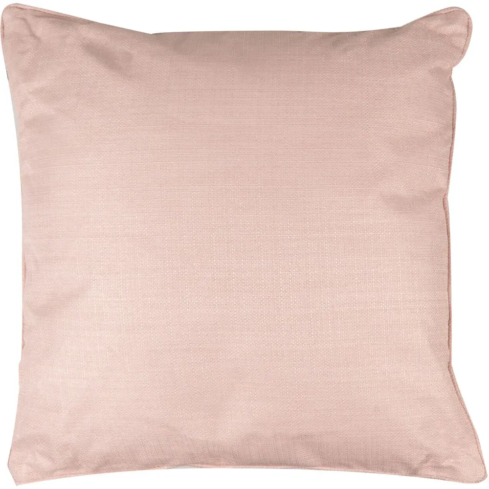 Hoxton Square Cushion with Piped Edges - Blush