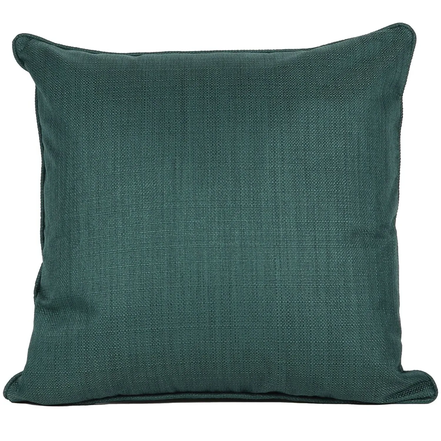 Hoxton Square Cushion with Piped Edges - Dark Green image