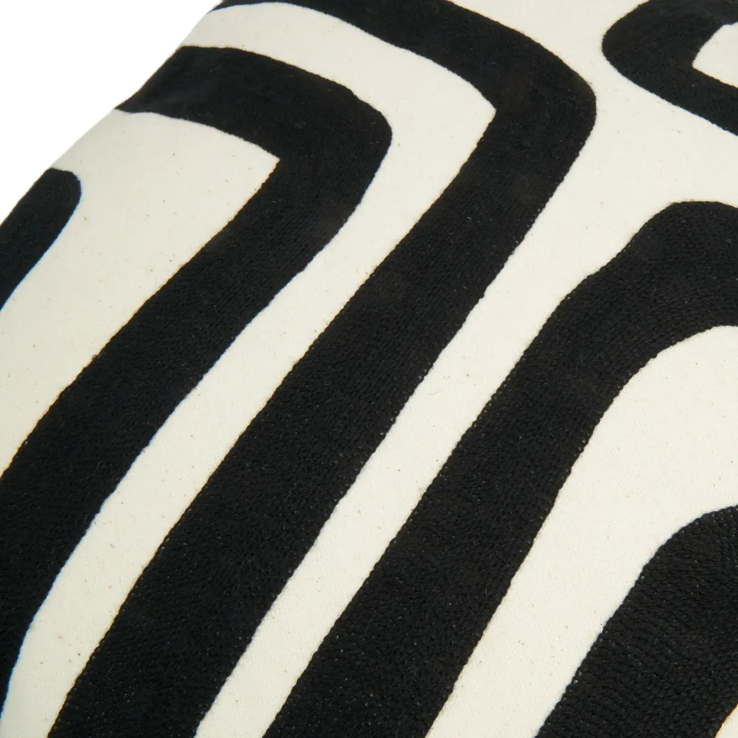 Hudson Embroidered Cushion - Monochrome