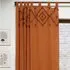 Inka Tufted Geo Panel Curtain - Rust