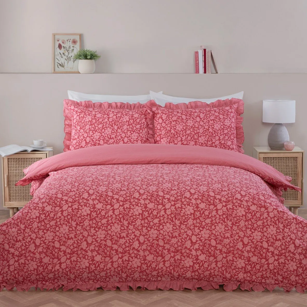 Isla Floral Double Duvet Set - Pink image