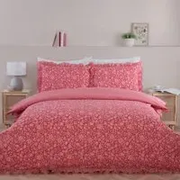 Isla Floral King Size Duvet Set - Pink