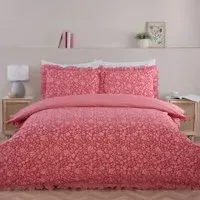 Isla Floral Super King Duvet Set - Pink